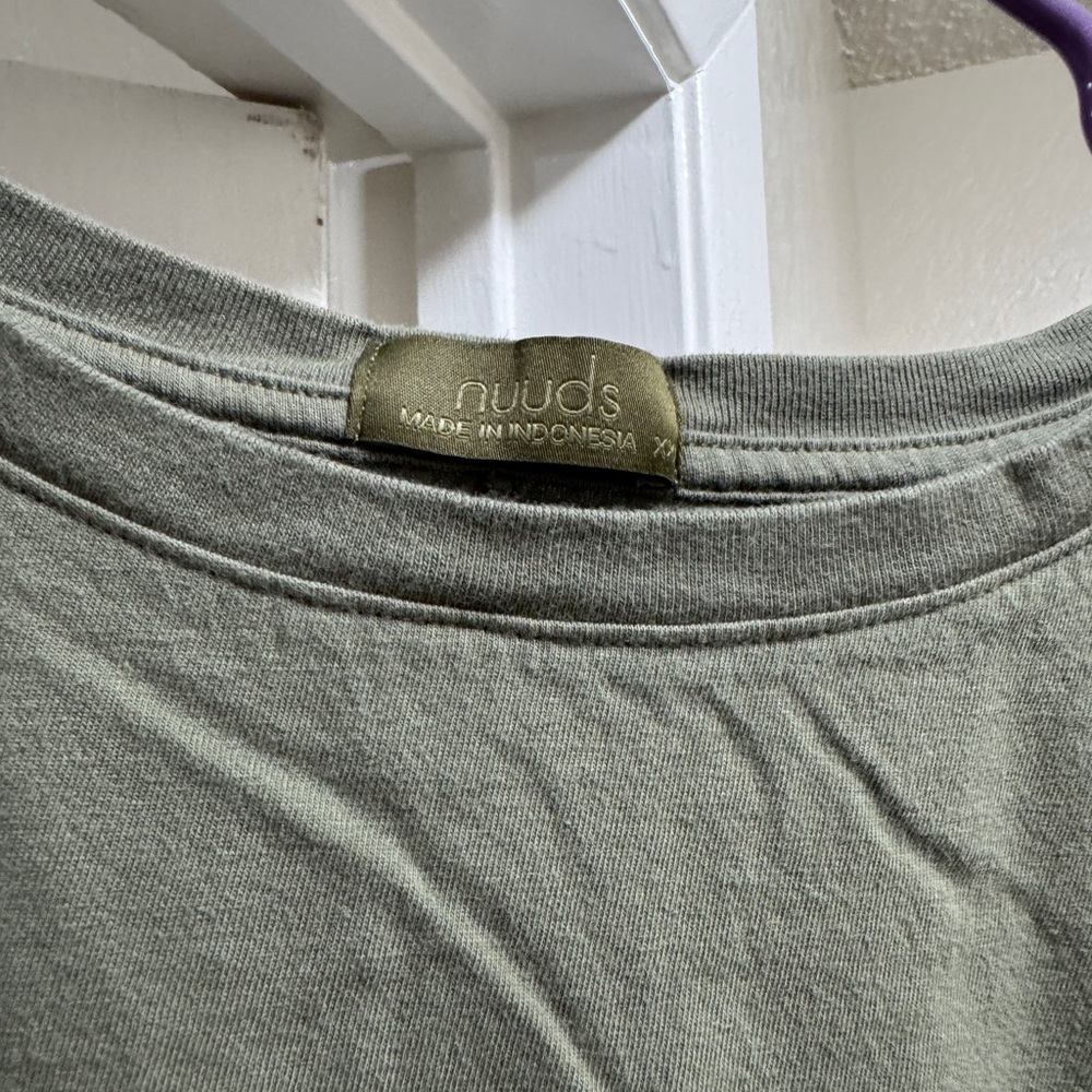 nuuds Sage Green Muscle Tee - Picture 2 of 3